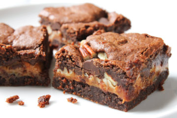 Dark Chocolate Turtle Brownies