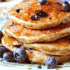 Oatmeal Cottage Cheese Pancakes with Blueberries