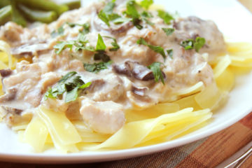 Slow Cooker Chicken Stroganoff from Scratch
