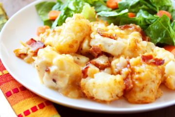 Cheesy Chicken Bacon Tater Tot Casserole