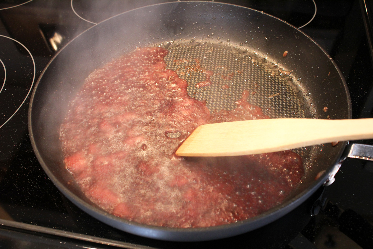deglazing the pan