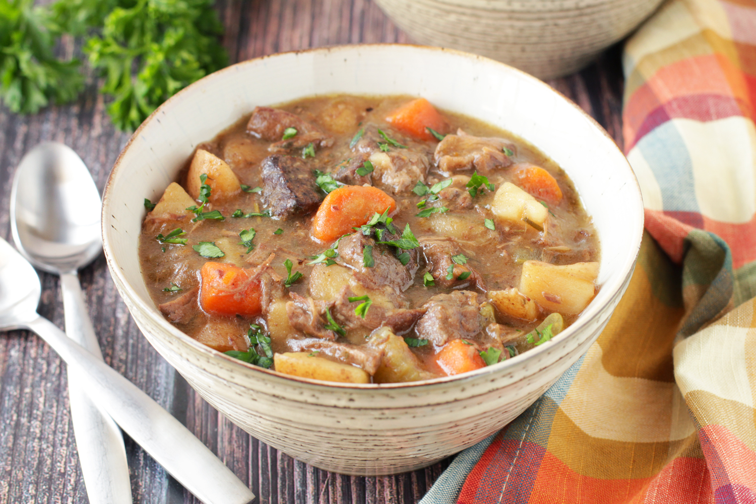 Low FODMAP Slow Cooker Beef Stew - Delicious as it Looks