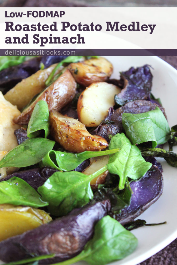 Low FODMAP Roasted Potatoes and Spinach