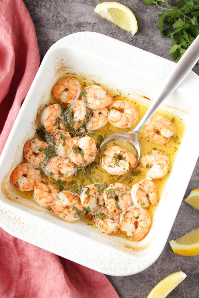 Low FODMAP Baked Shrimp Scampi