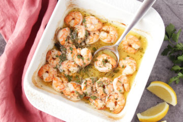 Low FODMAP Baked Shrimp Scampi
