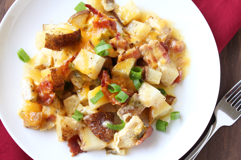Loaded Baked Potato & Chicken Casserole