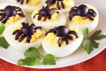 Spooky Spider Deviled Eggs