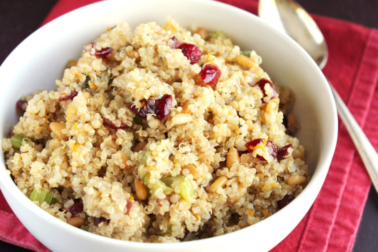 Low FODMAP Cranberry Orange Quinoa Stuffing