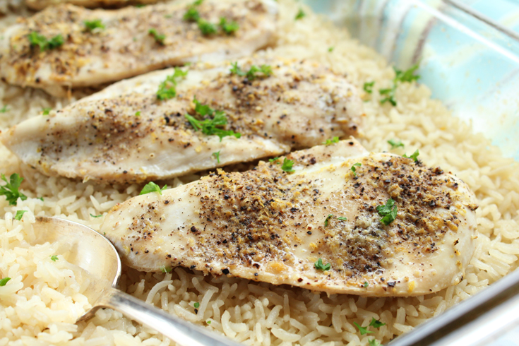 Low-FODMAP Lemon Pepper Chicken and Rice