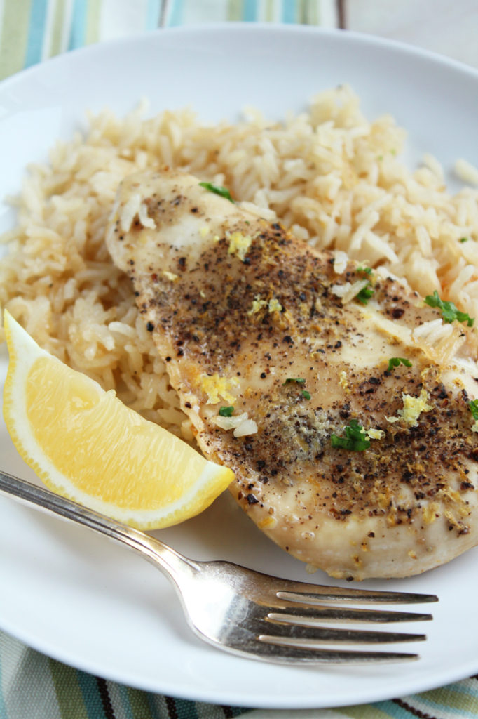 Low-FODMAP Lemon Pepper Chicken and Rice