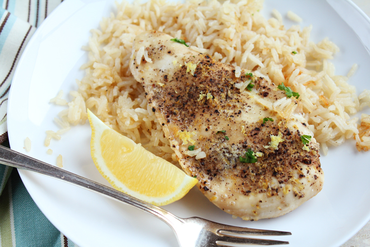 Low-FODMAP Lemon Pepper Chicken and Rice
