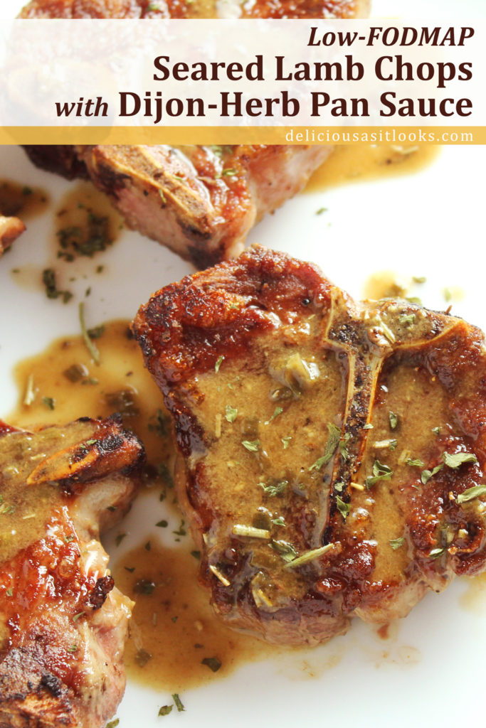 Low FODMAP Seared Lamb Chops with Dijon-Herb Pan Sauce