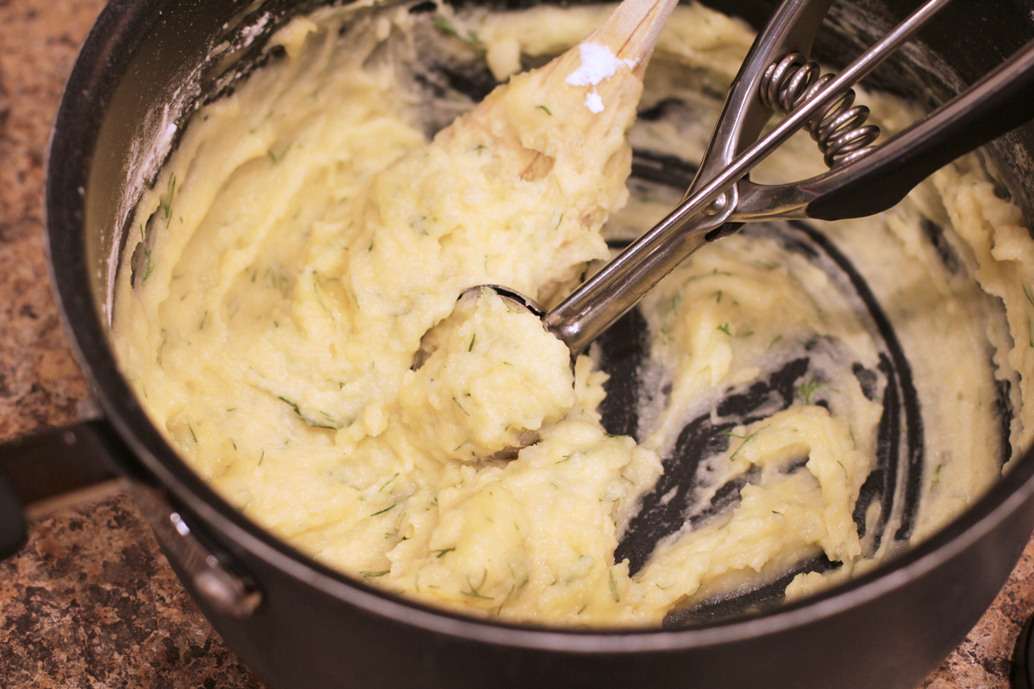 making potato dumplings