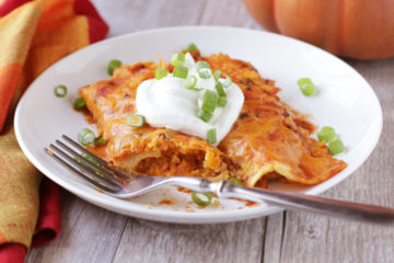 Low FODMAP Pumpkin Enchiladas