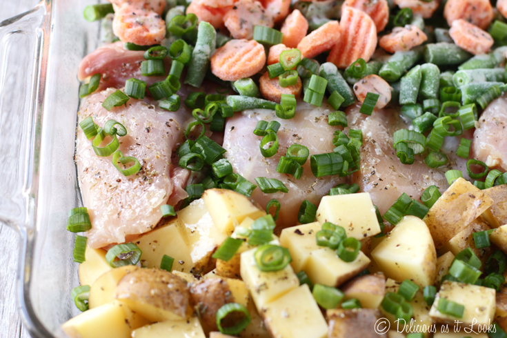 pour butter and seasonings over top
