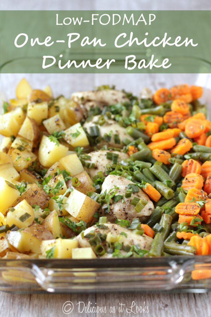 Low FODMAP One Pan Chicken Dinner Bake