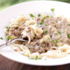 Low FODMAP Beef Stroganoff with Eggplant