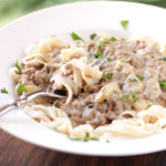 Low FODMAP Beef Stroganoff with Eggplant
