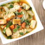 Low FODMAP Tofu Soup with Bok Choy