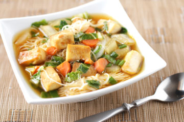 Low FODMAP Tofu Soup with Bok Choy