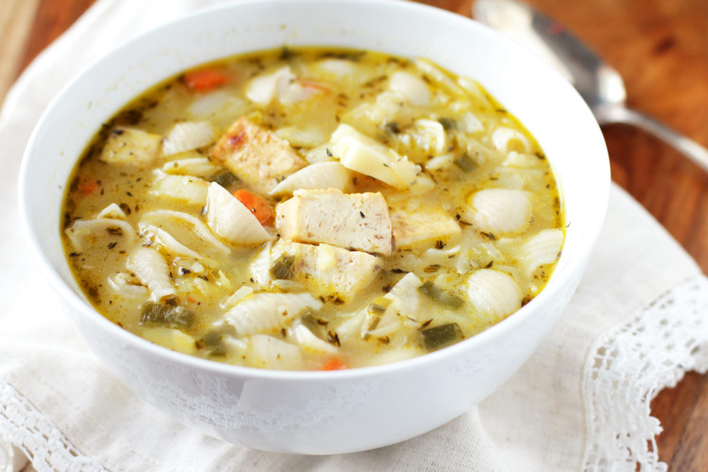 Low FODMAP White Minestrone with Tofu