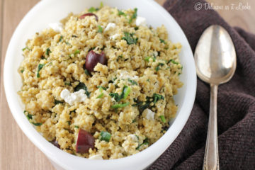 Low-FODMAP Spinach-Feta Millet Pilaf