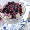 Low-FODMAP Blueberry Cobbler Overnight Oats