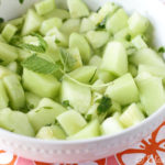 Low-FODMAP Mojito Cucumber Melon Salad