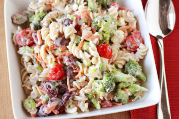 Low FODMAP Creamy Feta Pasta Salad