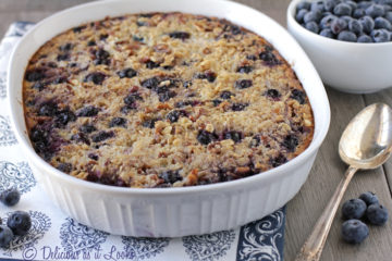 Low-FODMAP Blueberry Oat & Quinoa Breakfast Bake