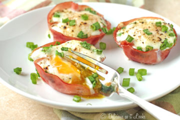 Low-FODMAP Baked Egg in Ham Cups