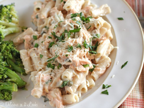 Low-FODMAP Creamy Smoked Salmon Pasta for Two + Heavy Cream Substitute -  Delicious as it Looks