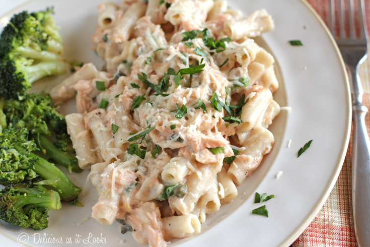 Low-FODMAP Creamy Smoked Salmon Pasta for Two + Heavy Cream Substitute -  Delicious as it Looks