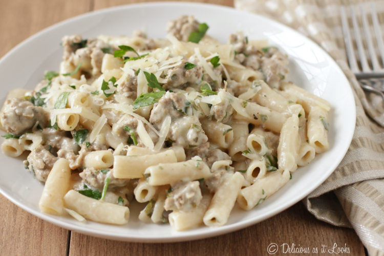 Low-FODMAP Creamy Italian Turkey Penne