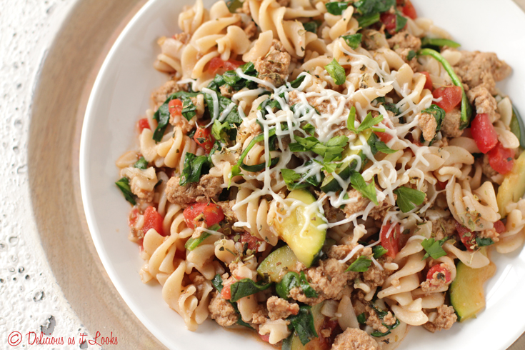 Low-FODMAP Tuscan Turkey Pasta