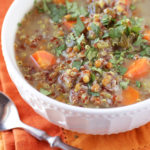 Low FODMAP Curried Lentil Quinoa Soup