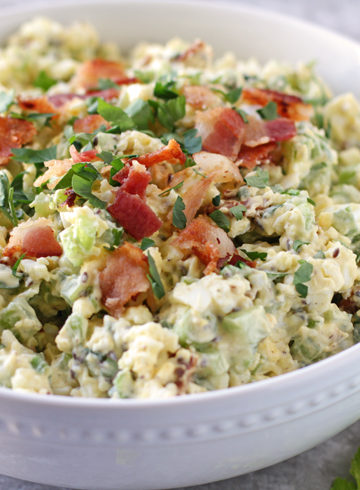 Low-FODMAP Egg Salad with Bacon