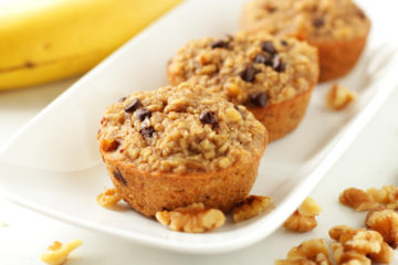Low FODMAP Banana Nut Oatmeal Muffins