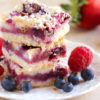 Low FODMAP Triple Berry Crumb Bars