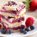 Low FODMAP Triple Berry Crumb Bars