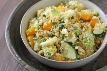 Low-FODMAP California Quinoa Salad with Mojito Dressing