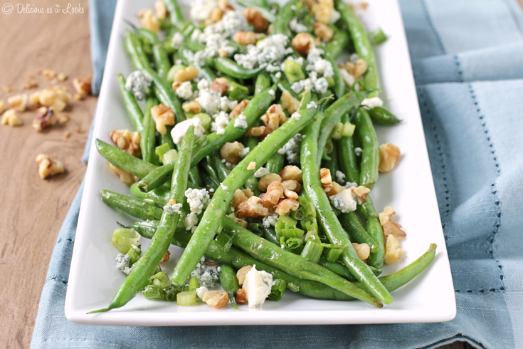 Low-FODMAP Green Beans with Walnuts and Blue Cheese