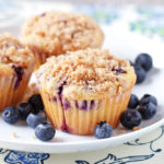 Low FODMAP Bakery Style Blueberry Muffins