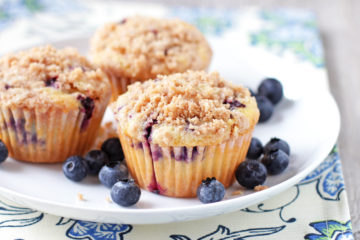 Low FODMAP Bakery Style Blueberry Muffins