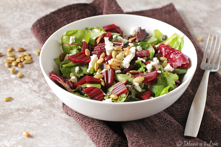 Low-FODMAP Beet & Goat Cheese Salad – Delicious As It Looks