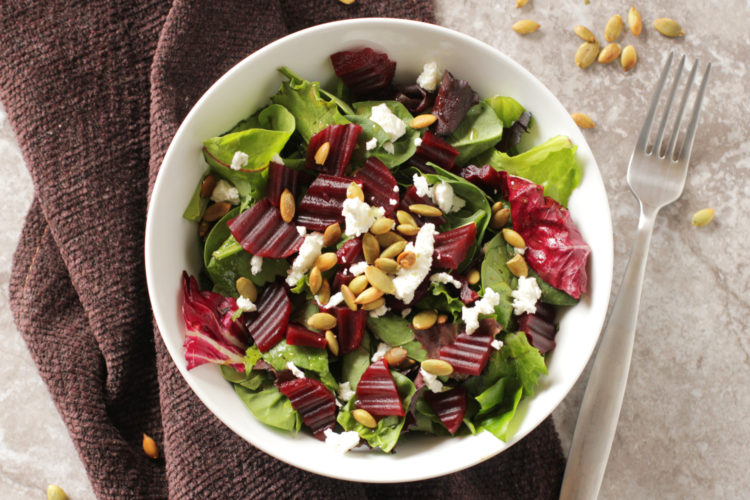 Low FODMAP Beet & Goat Cheese Salad