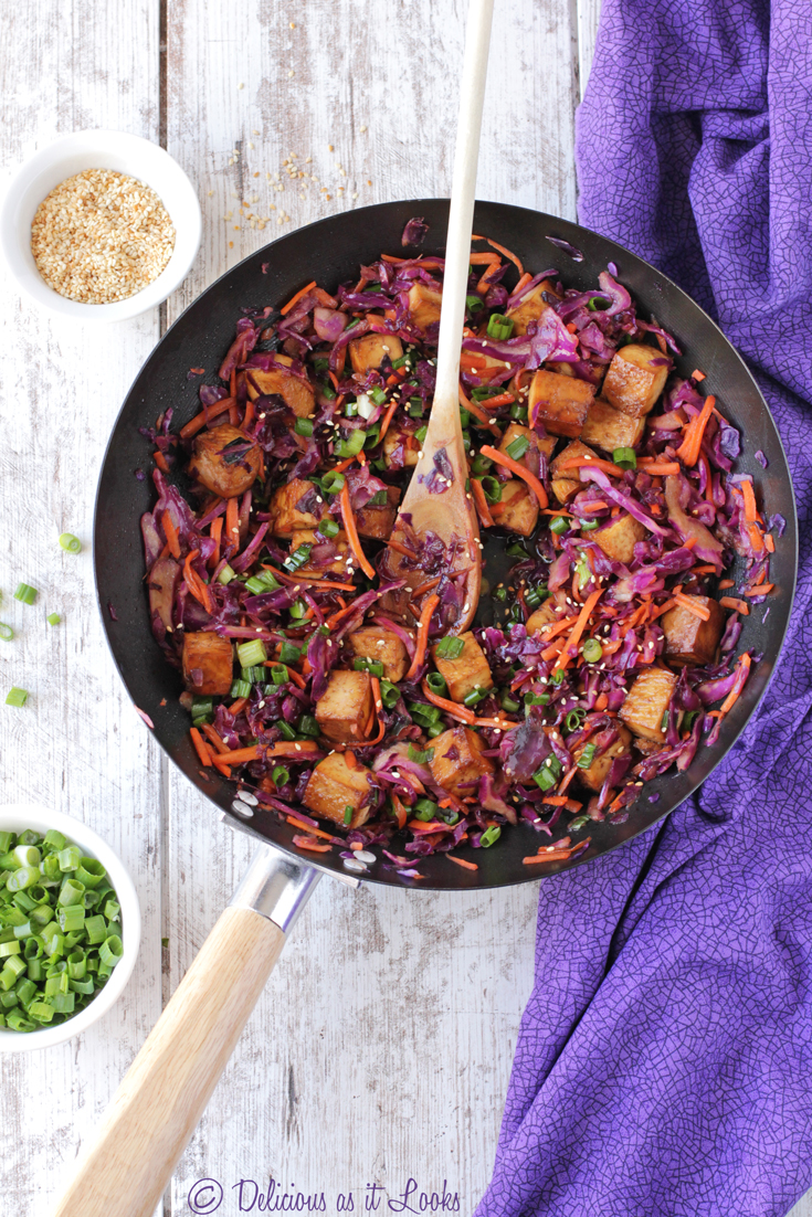 Low-FODMAP Red Cabbage & Tofu Stir-Fry Low-FODMAP Red Cabbage & Tofu Stir-Fry