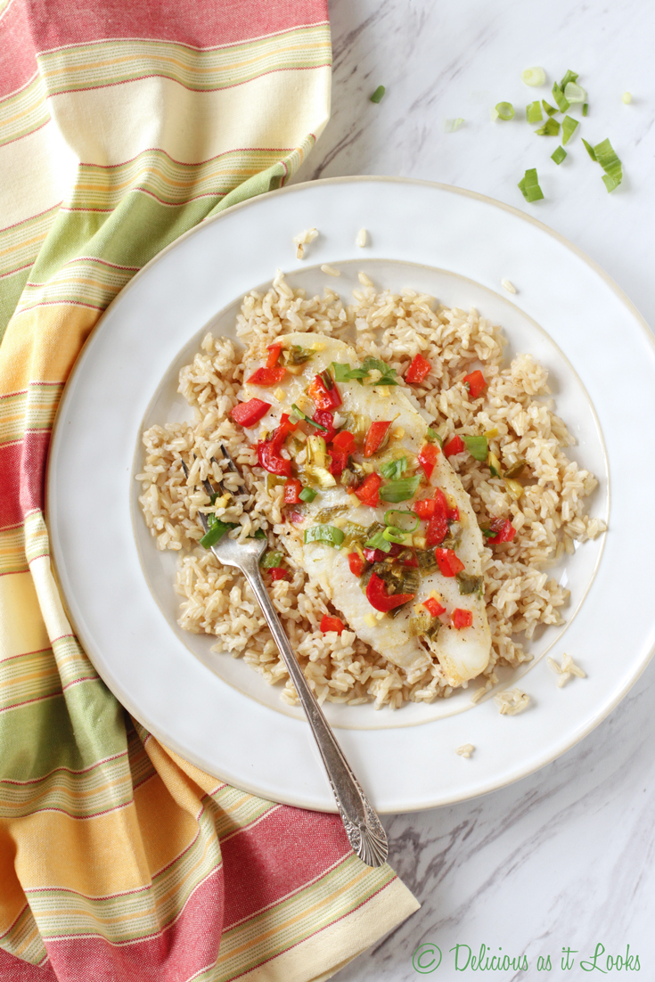 Low-FODMAP Lemon Ginger Swai with Red Pepper Low-FODMAP Lemon Ginger Swai with Red Pepper