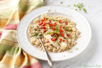 Low-FODMAP Lemon Ginger Swai with Red Pepper