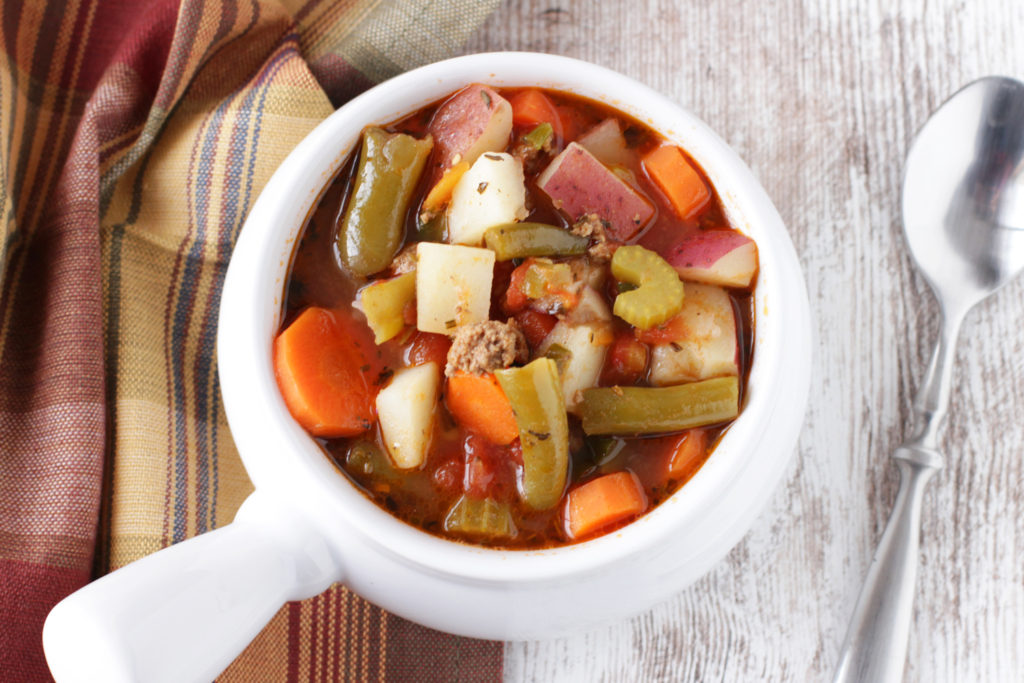 Low FODMAP Vegetable Beef Soup